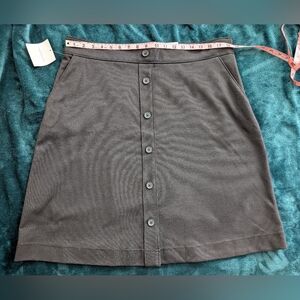 NWT Croft & Barrow Women's Size 18 Ponte Button-Front A-Line Skirt